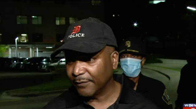 <p>Detroit interim police Chief James White holds a press conference to discuss the highway shootings</p>