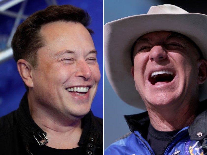 Elon Musk and Jeff Bezos are the two wealthiest people on the planet - and both are competing to get off it
