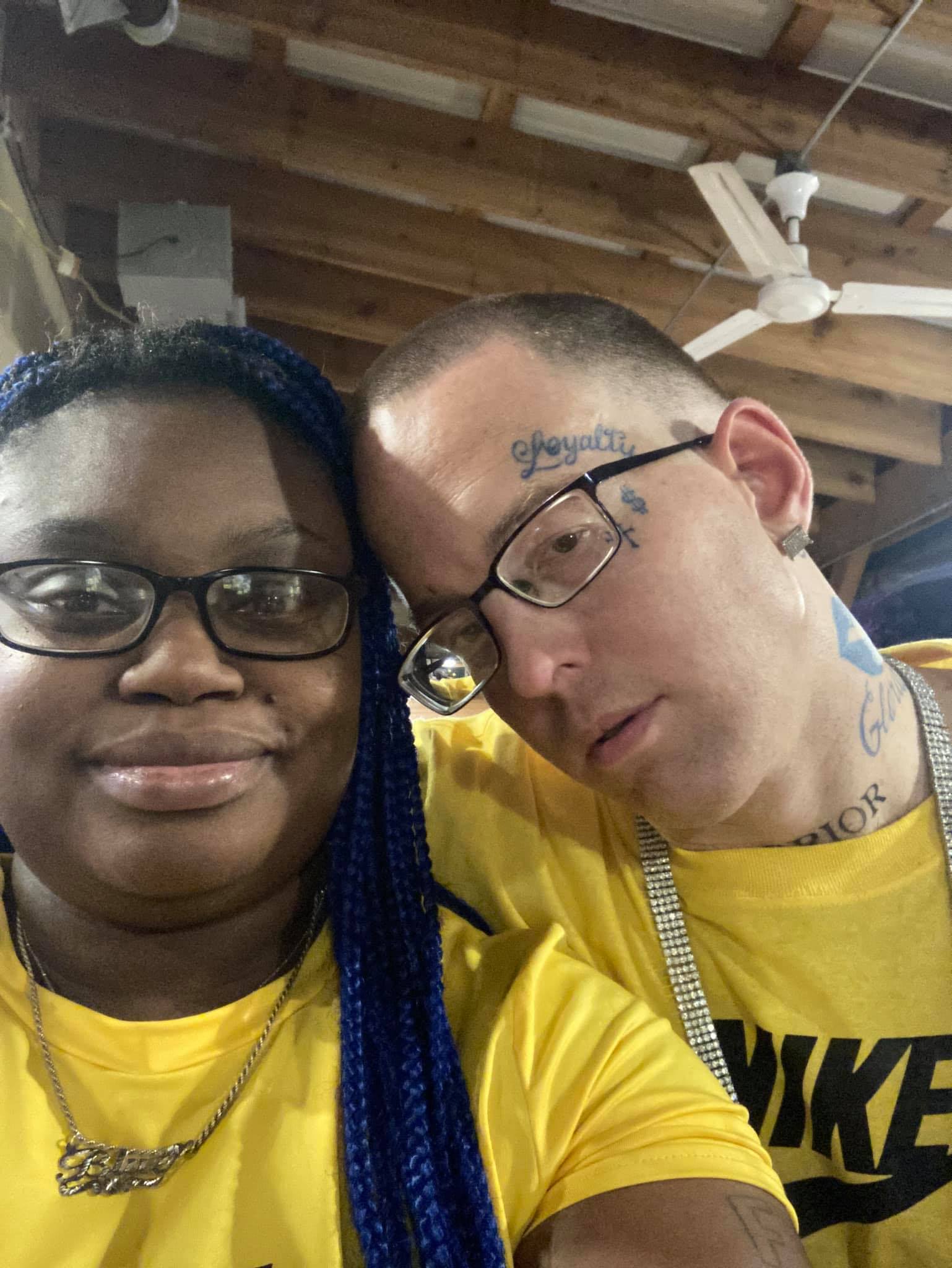 Gloria Williams and Brian Coulter in a photo on her Facebook. They allegedly abandoned her three other sons in the apartment with Kendrick’s corpse