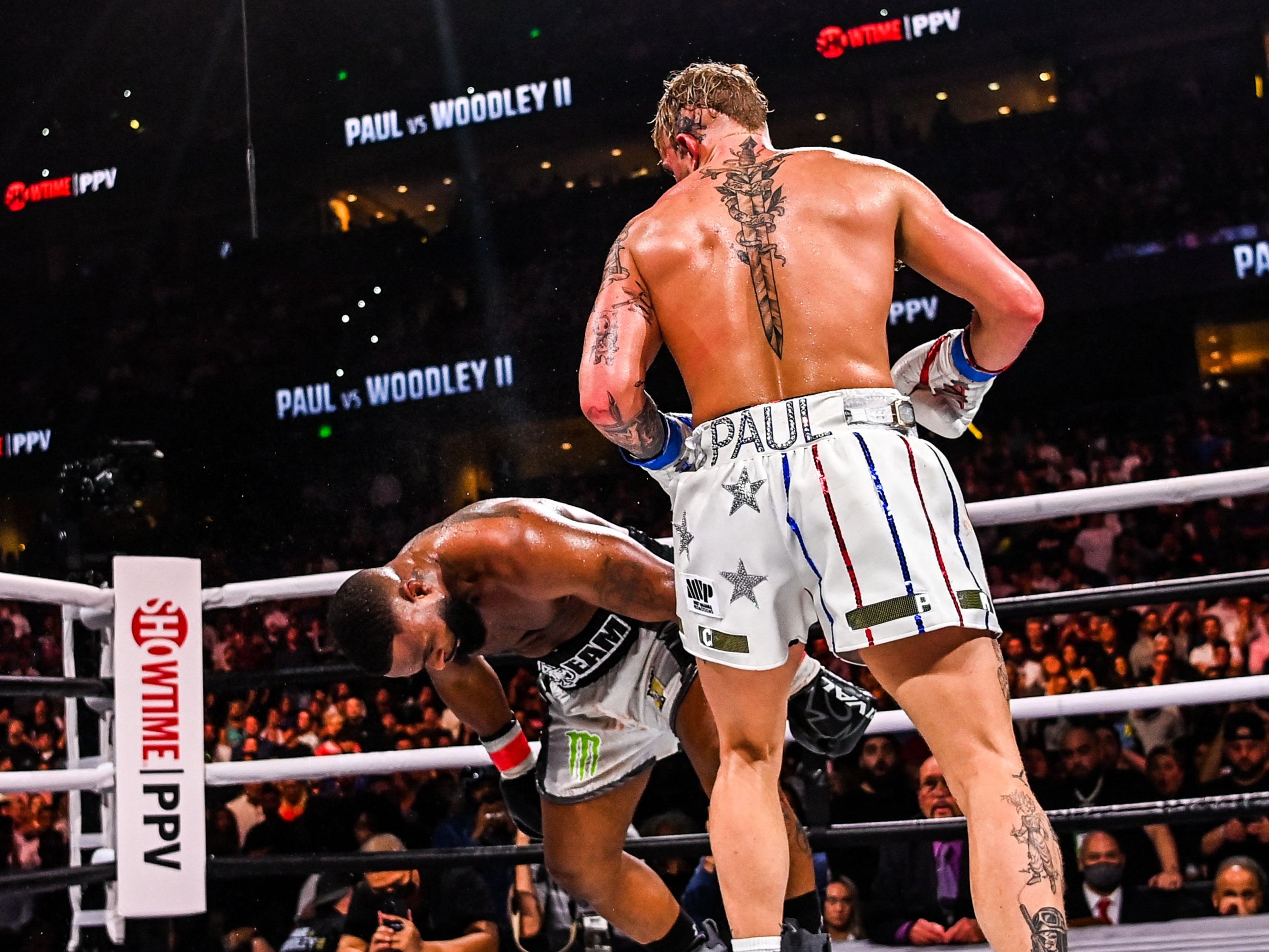 Paul knocked out Tyron Woodley in their short-notice rematch in 2021