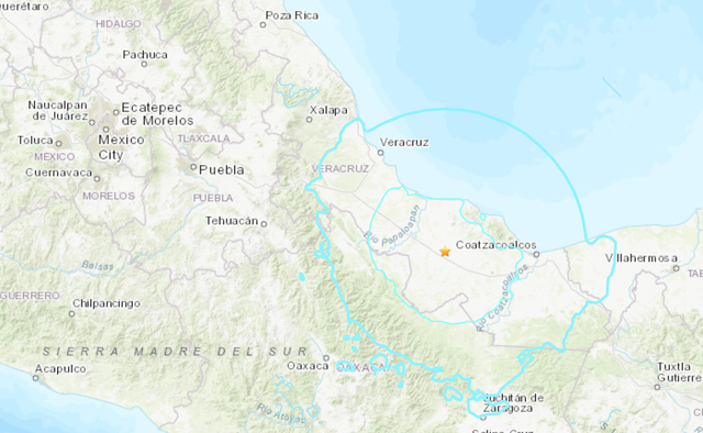 Un sismo sacudió el jueves el estado mexicano de Veracruz