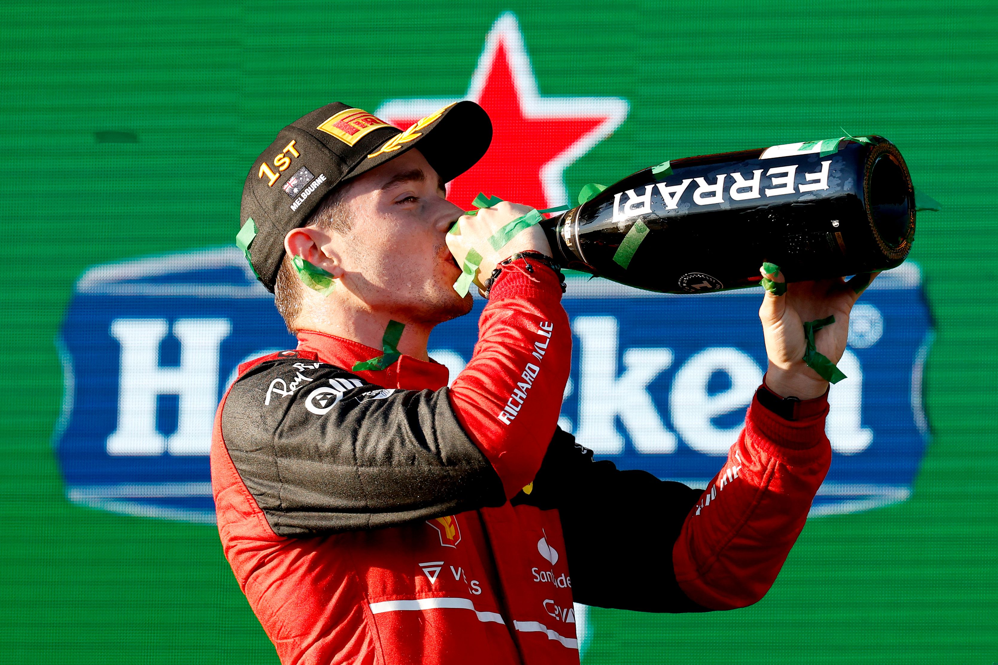 Charles Leclerc has a 34-point lead in the drivers’ standings after three races