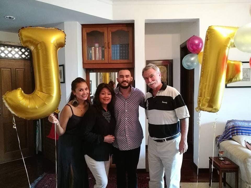 Fitton with his family