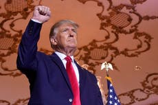 Trump news – live: Trump ‘prepares first tweet’ in Twitter return and formally demands Facebook reinstatement 