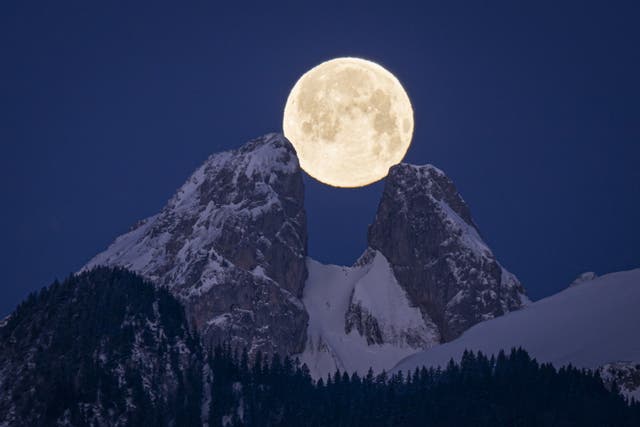 <p>The twin peaks of Les Jumelles in Aigle, Switzerland</p>