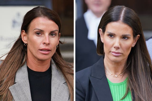 <p>Coleen Rooney (left) and Rebekah Vardy were involved in a high-profile libel case battle</p>