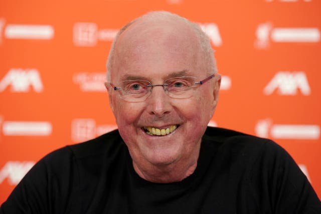 Former England manager Sven-Goran Eriksson smiles (Peter Byrne/PA)