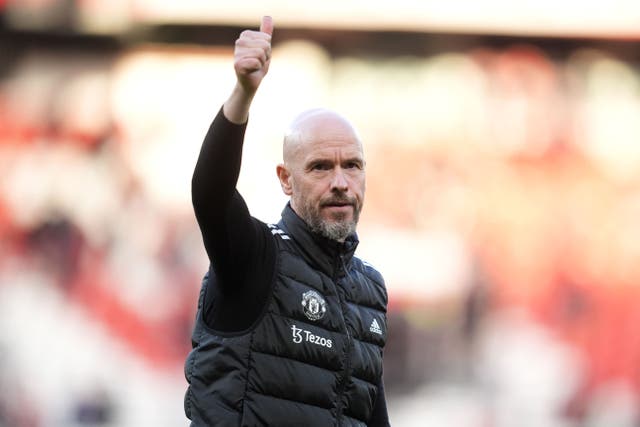 Erik ten Hag’s side returned to winning ways against Brentford (Martin Rickett/PA)