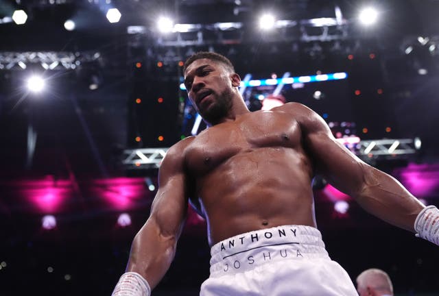 <p>Anthony Joshua (pictured) is the only fight left for Tyson Fury, according to promoter Eddie Hearn (Bradley Collyer/PA)</p>