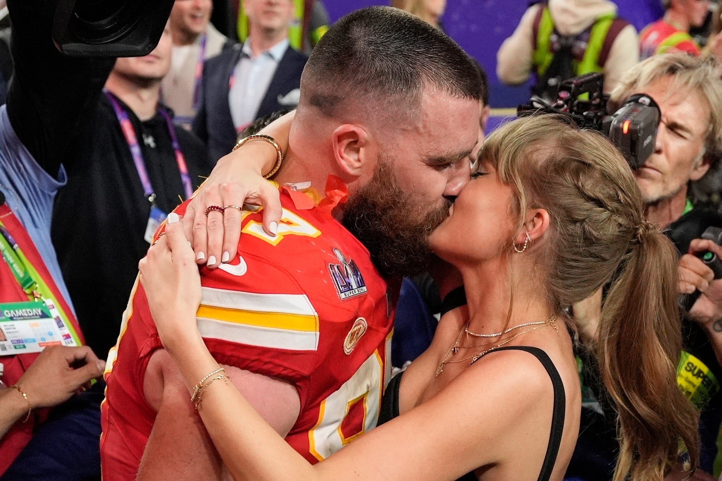 Trump has made no secret that he is not a fan of Kelce’s girlfriend – global pop megastar Taylor Swift