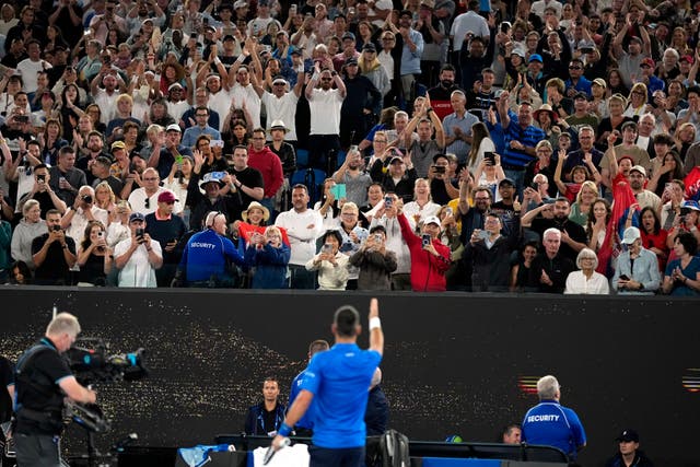 Novak Djokovic is experienced in dealing with loud crowds (Asanka Brendon Ratnayake/AP)