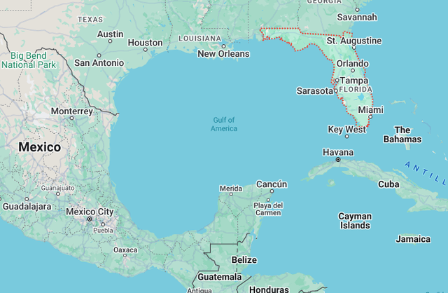 <p>Google Maps has changed the name of the Gulf of Mexico to the Gulf of America for U.S. users </p>