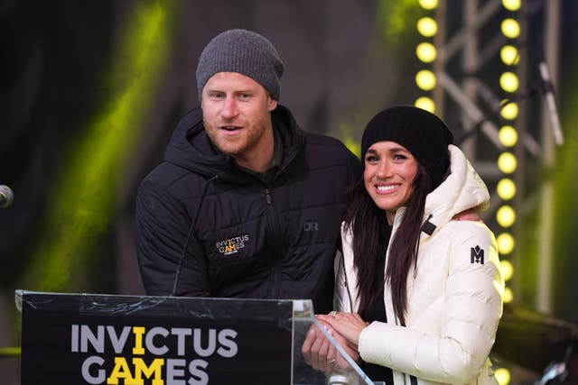 The Duke and Duchess of Sussex attending the Whistler Welcome Celebration at the 2025 Invictus Games (PA)