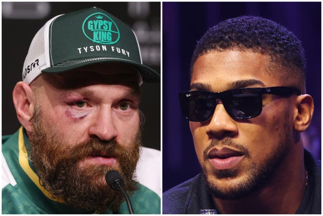 <p>Hopes are still alive over a Tyson Fury (left) and Anthony Joshua fight</p>