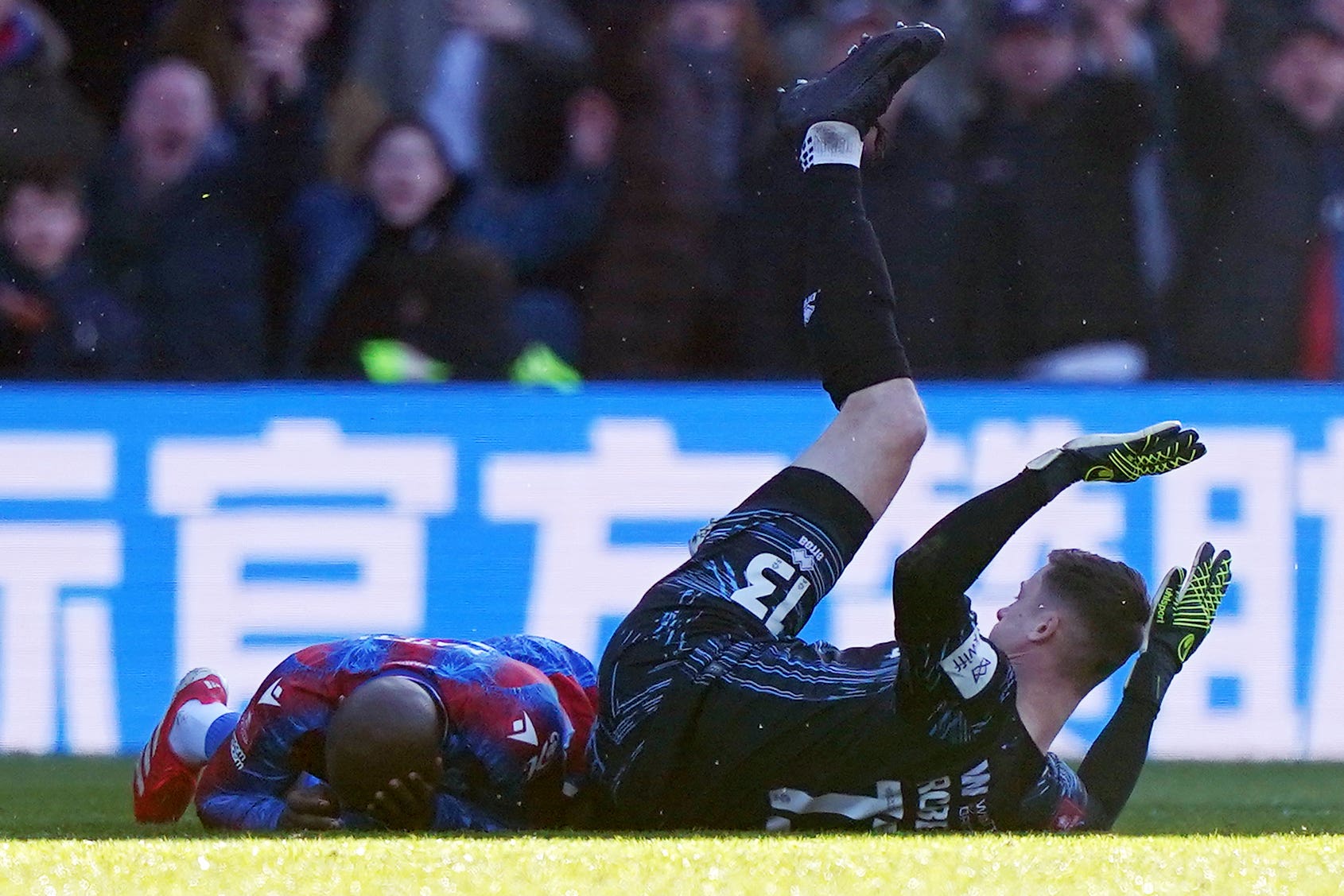 Millwall goalkeeper Liam Roberts after the clash with Crystal Palace’s Jean-Philippe Mateta