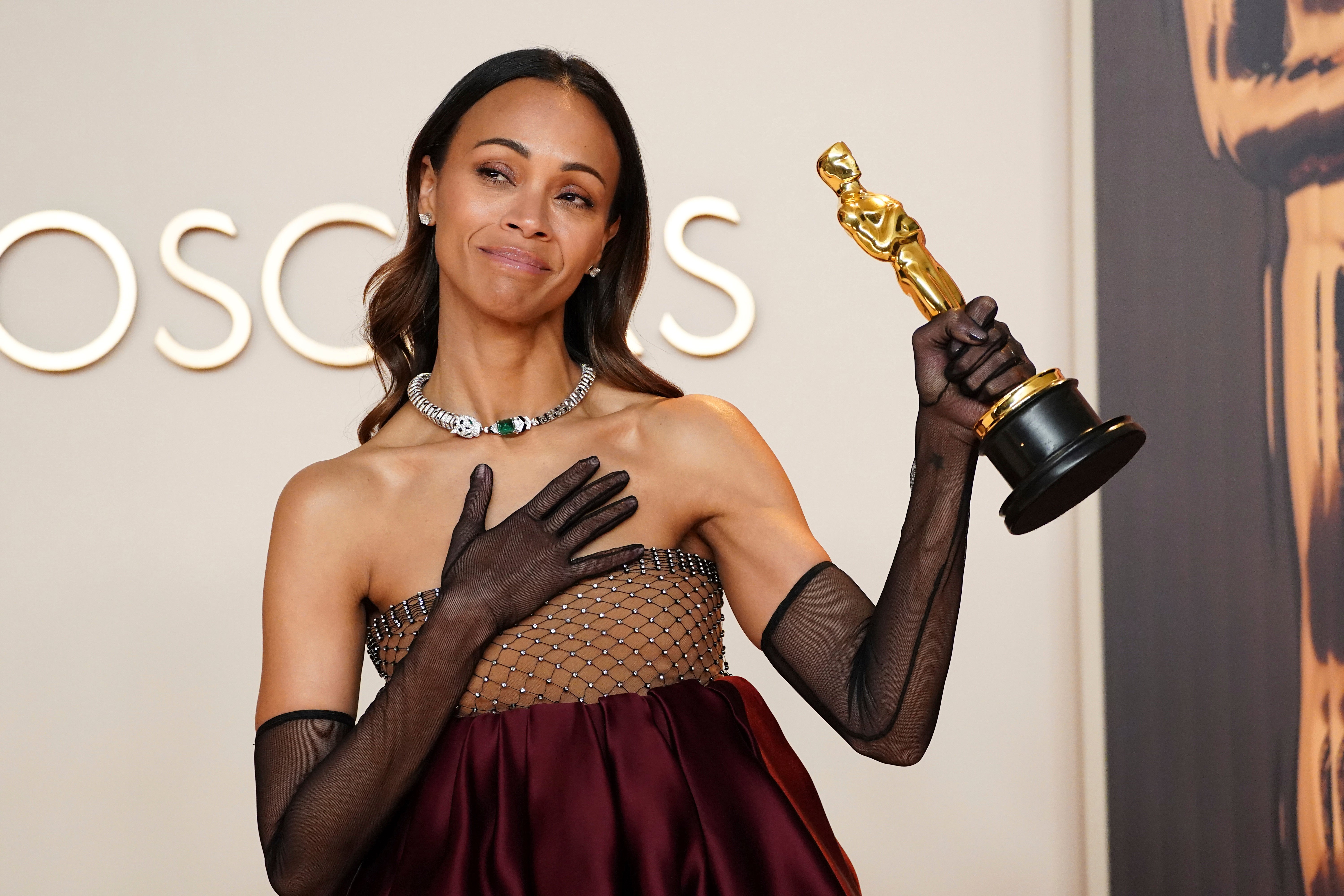 Saldana went on to triumph in the Best Supporting Actress category for her role in ‘Emilia Perez’