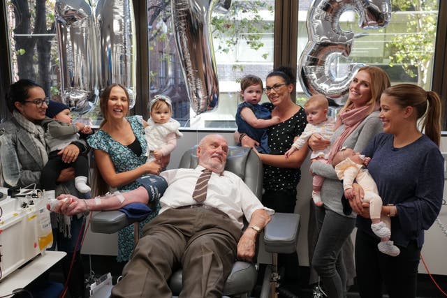 <p>James Harrison’s rare blood has helped to save millions of babies</p>