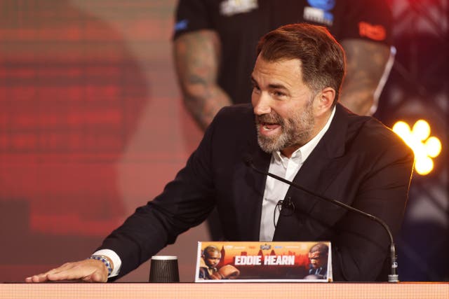 <p>British boxing promoter Eddie Hearn</p>