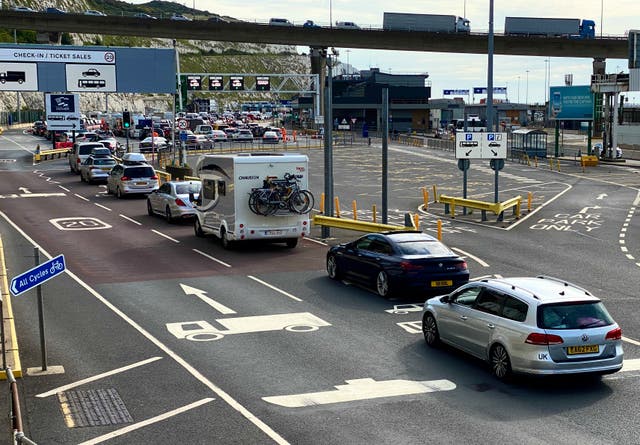 <p>Waiting game: the approach to Eastern Docks at the Port of Dover</p>