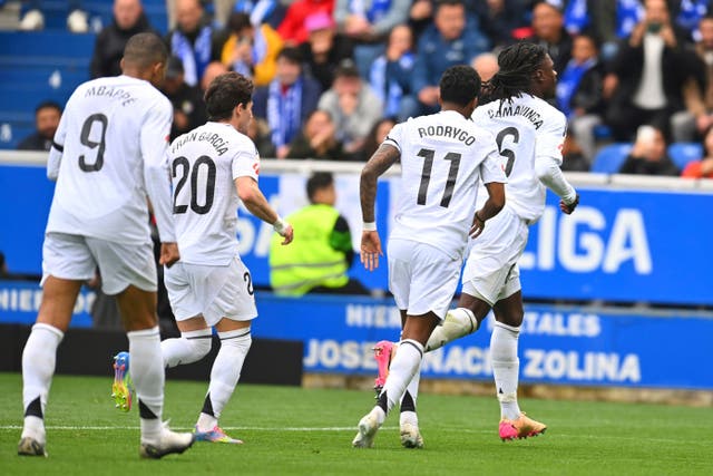 Real Madrid closed the gap at the top of LaLiga with a 1-0 win over Alaves (Miguel Oses/AP)