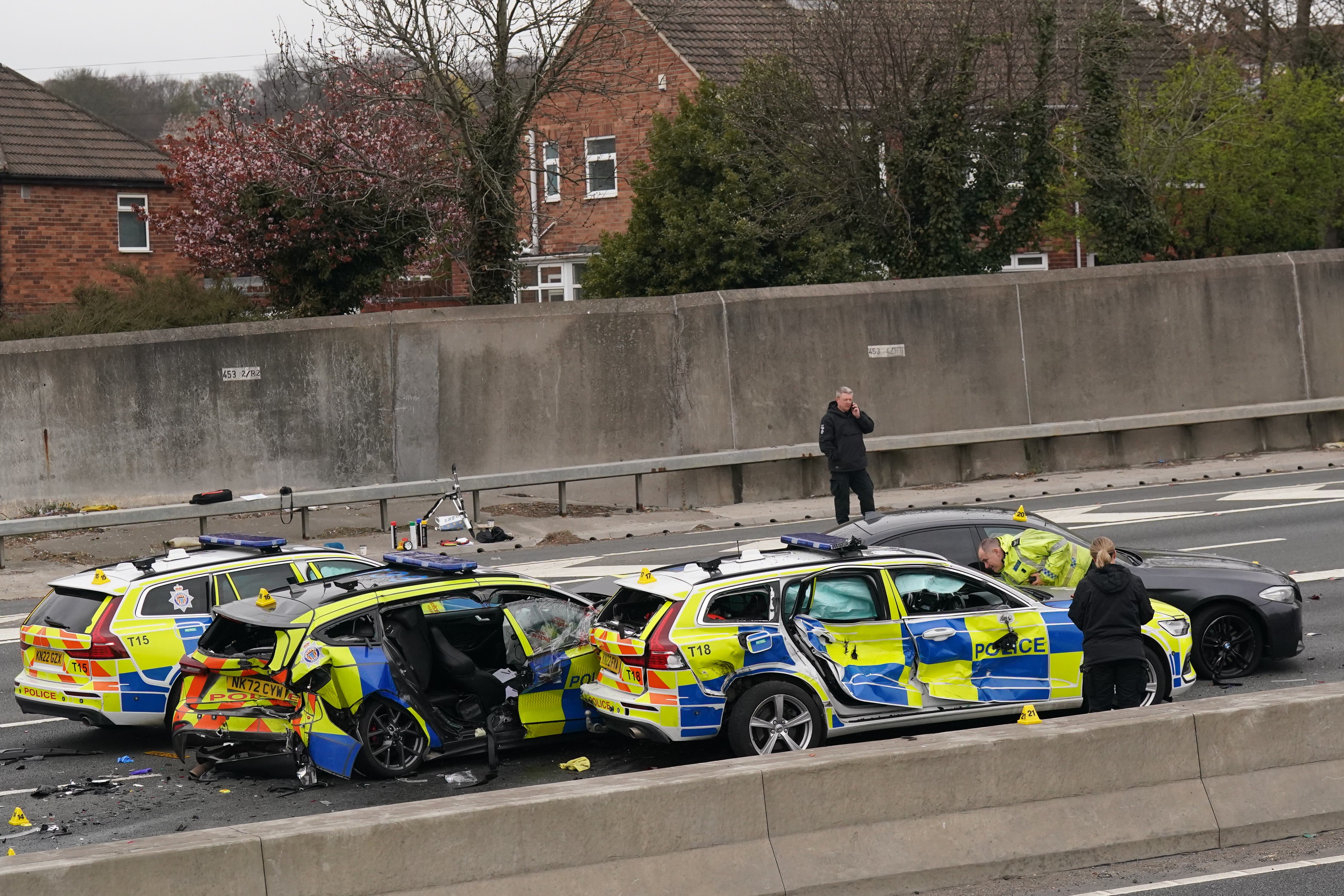 The A1 was shut in both directions on Tyneside following the collision