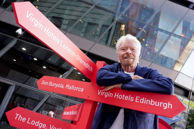Sir Richard Branson said it ‘feels really special’ as he officially opened Virgin’s first hotel in London (Ian West/PA)