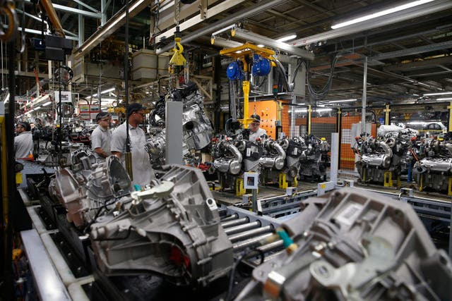 UK factories has seen the biggest drop in export orders since the start of the pandemic (Owen Humphreys/PA)