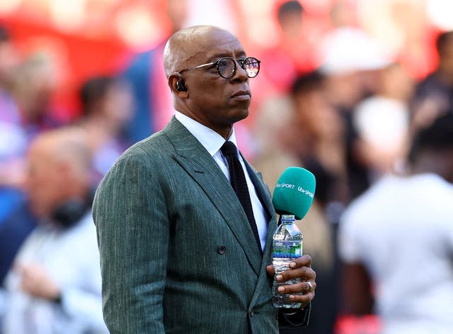 <p>Pundit and former player Ian Wright before the match</p>