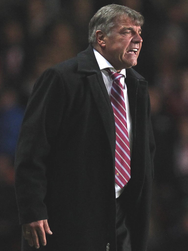 SAM ALLARDYCE: The West Ham manager had his ‘worst
day’, losing 3-0 to Reading