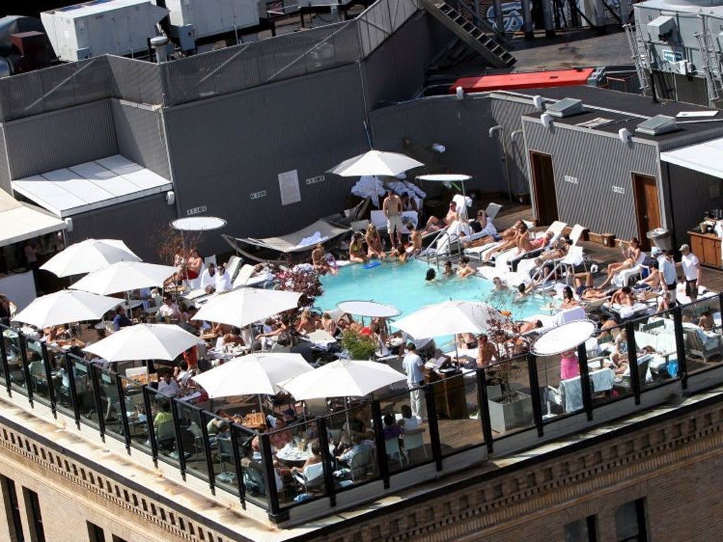 The Soho House pool in New York