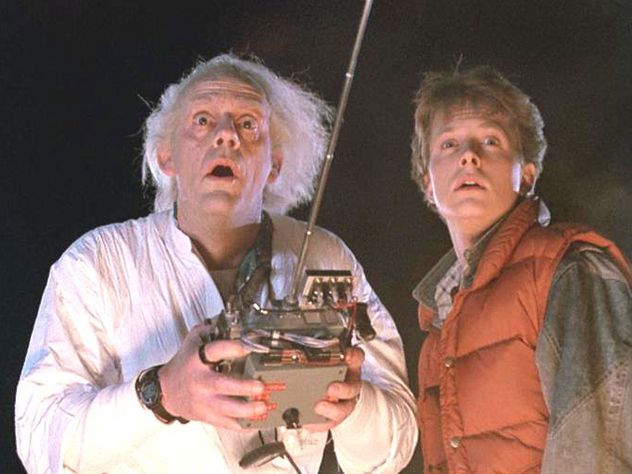 Michael J Fox and Christopher Lloyd in 1985's Back to the Future