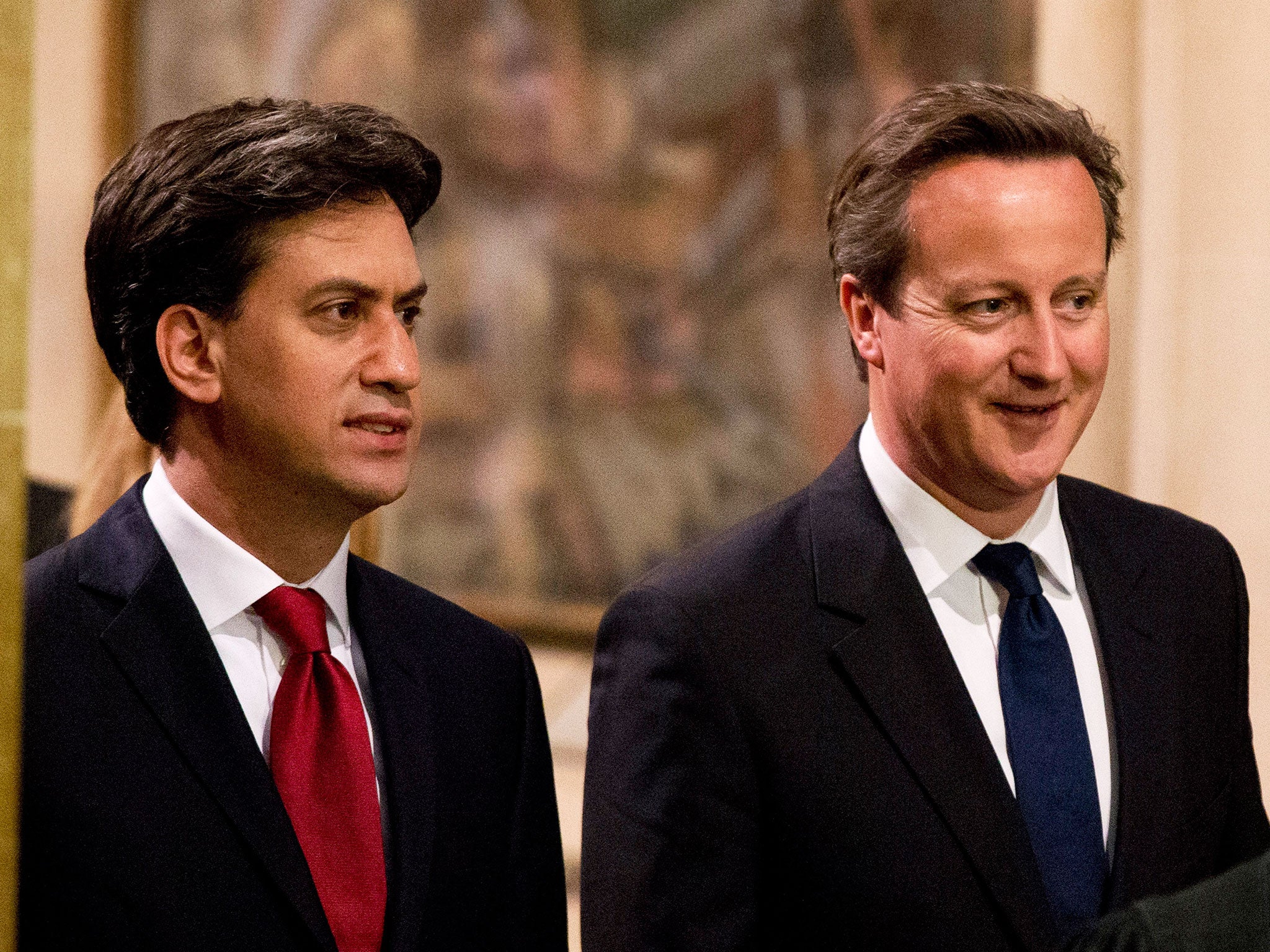 The Tories have extended their lead when people are asked whether they trust Mr Cameron or Mr Miliband to make the right decisions in the economy