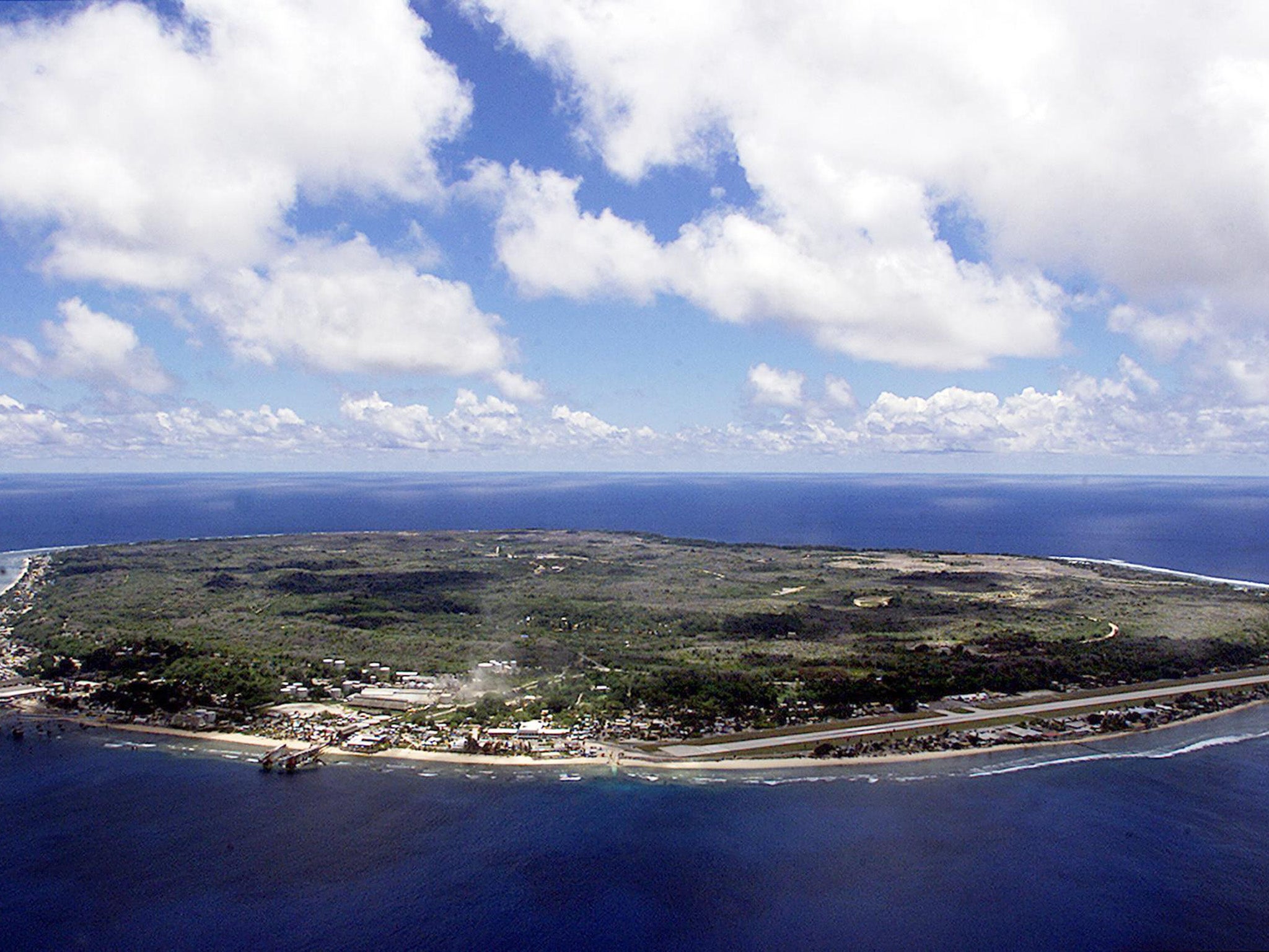 
The island of Nauru, where asylum seekers who have been refused entry into Australia are sent 