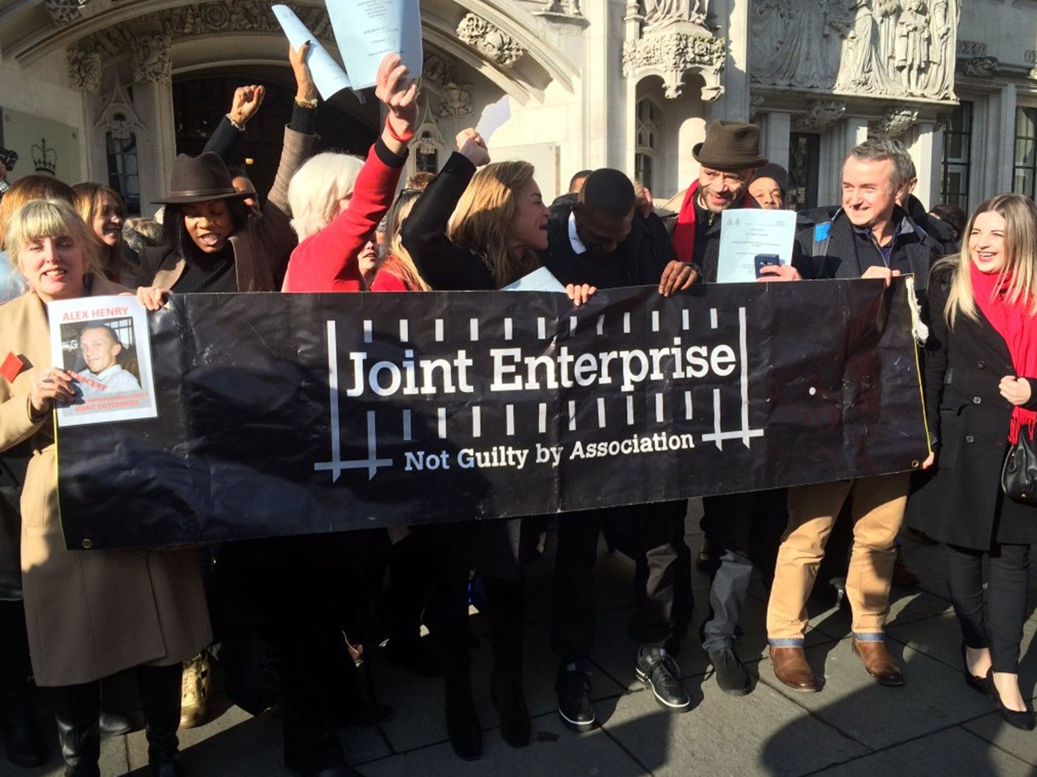 JENGbA celebrating outside the Supreme Court following today's ruling Camilla Horrox