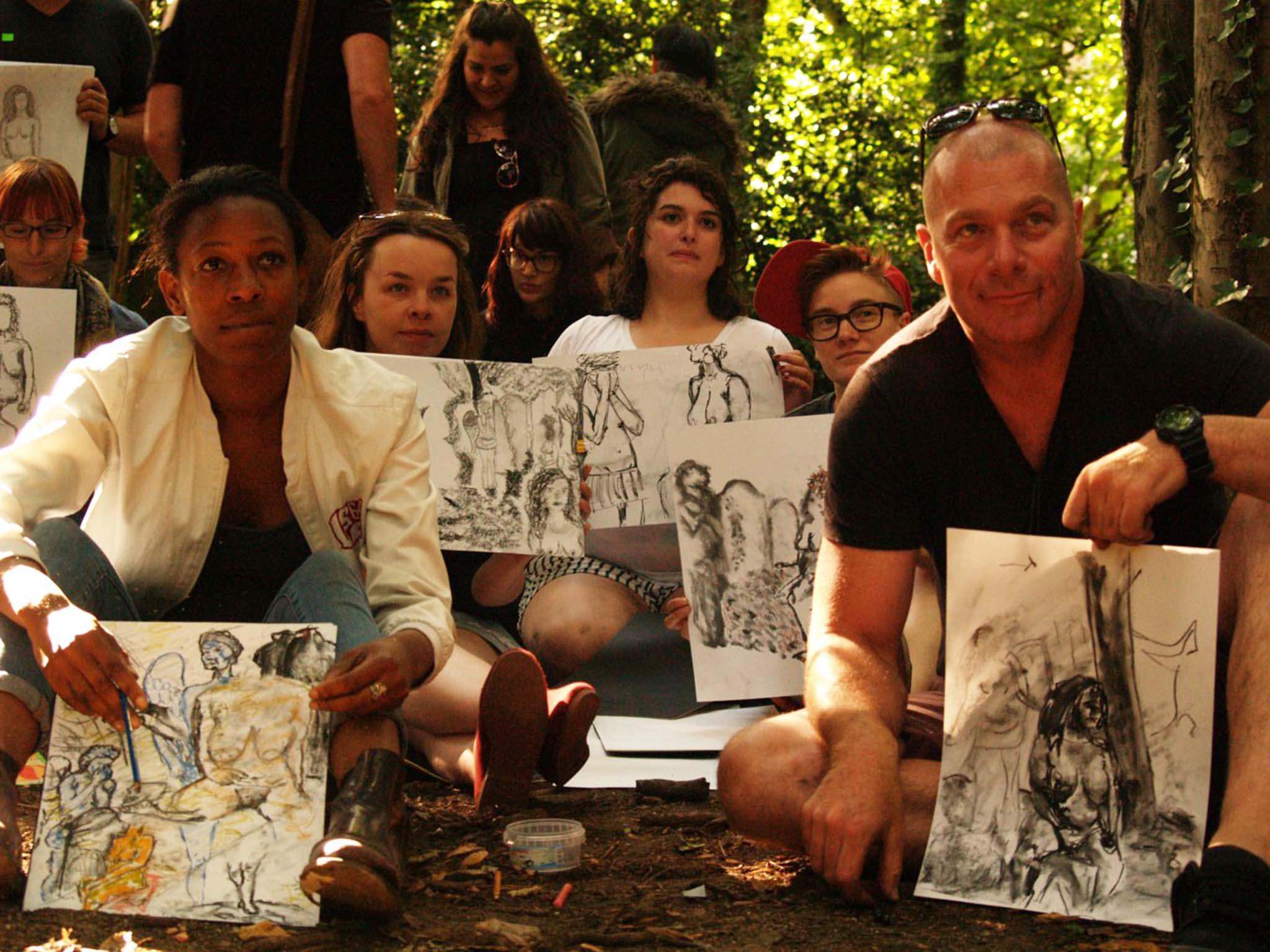 
Artists use drawing as a means of addressing discussion of death 