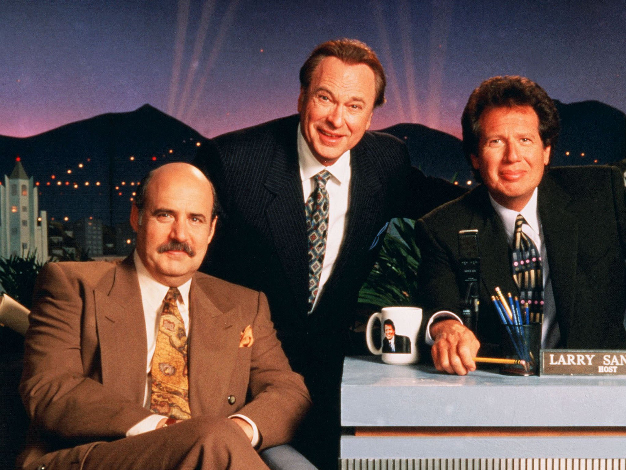 Grey was a producer on ‘The Larry Sanders Show’, whose creator and star Gary Shandling (right) he also managed, but their partnership ended in court