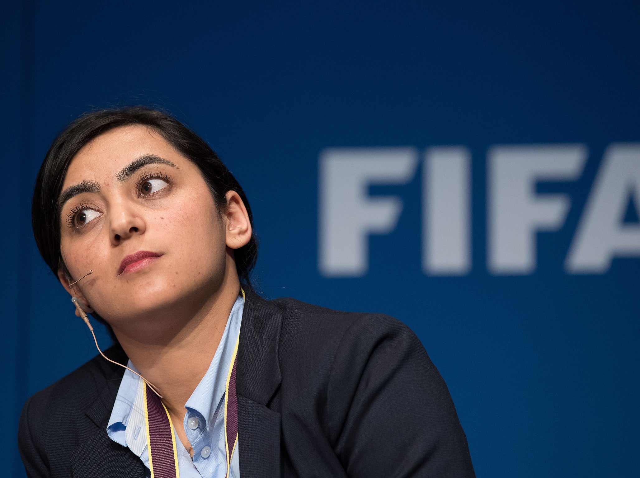 Popal during the FIFA Annual Conference for Equality & Inclusion, in Zurich