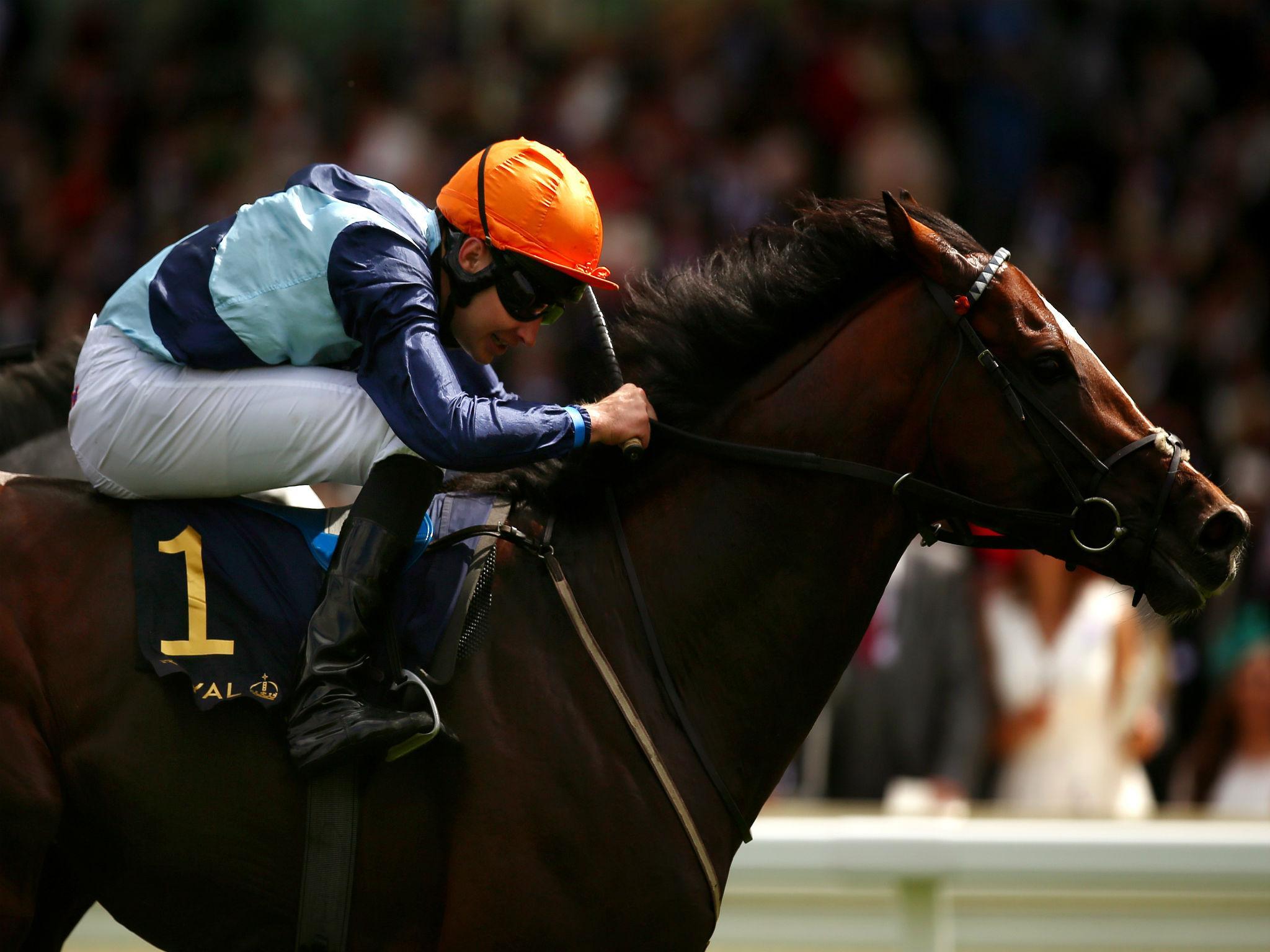 Charles Bishop riding Accidental Agent wins the Queen Anne Stakes on day 1 of Royal Ascot