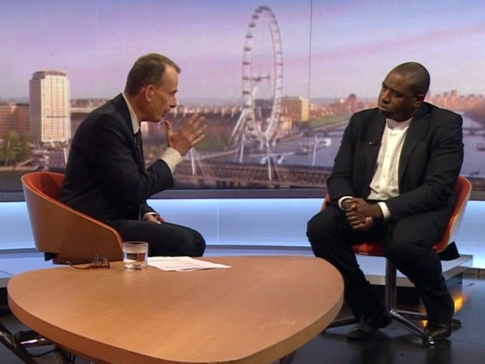 The Tottenham MP on ‘The Andrew Marr Show’